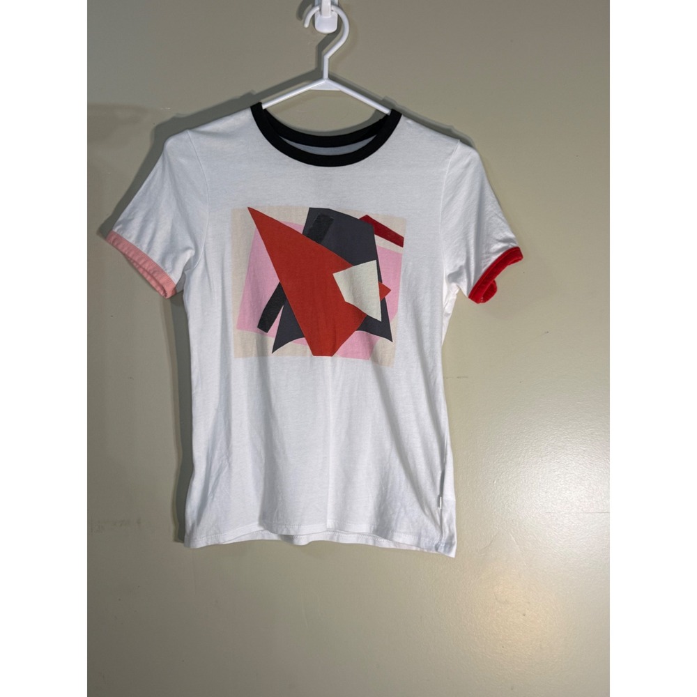 Vans MoMA Lyubov Popova Ringer T-Shirt White Graphic Tee VN0A4SC522J Small